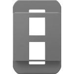 Legrand AC2PFM1 Adorne 2-Port Keystone Wall Frame - Magnesium