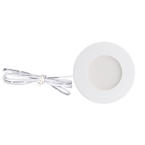 Lotus AD-107T-3K Puck Light 3" LED 2.2W 12V Dim 3000K 150 lm WH, BK & BN Trims CRI 90+