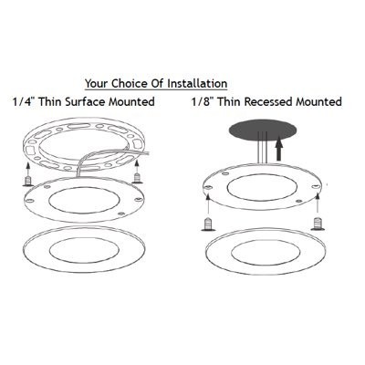 Lotus AD-107T-4K Puck Light 3" LED 2.2W 12V Dim 4000K 170 lm WH, BK & BN Trims CRI 90+