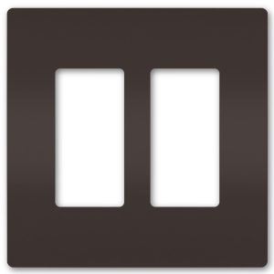 Legrand RWP262 Radiant 2-Gang Screwless Rocker Wall Plate - Brown