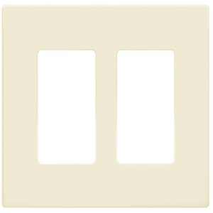 Legrand RWP262LA Radiant 2-Gang Screwless Rocker Wall Plate - Light Almond