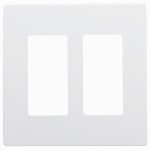 Legrand RWP262W Radiant 2-Gang Screwless Rocker Wall Plate - White