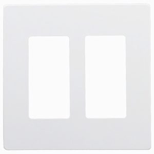 Legrand RWP262W Radiant 2-Gang Screwless Rocker Wall Plate - White