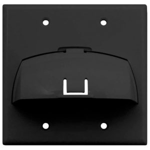 Legrand WP9002BK On-Q 2-Gang Hinged Bullnose Wall Plate - Light Almond