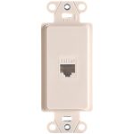 Legrand WP3210LA On-Q 1-Gang Decorator Pre-Configured 1-Port Strap RJ45 - Light Almond