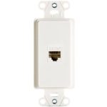 Legrand WP3210WH On-Q 1-Gang Decorator Pre-Configured 1-Port Strap RJ45 - White