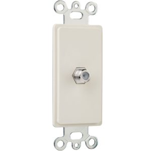 Legrand 26CATVLA On-Q 1-Gang Decorator F Type Coaxial Connector - Light Almond