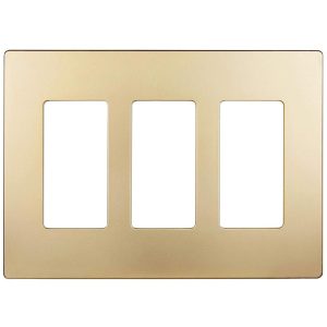 Legrand RWP263I Radiant 3-Gang Screwless Rocker Wall Plate - Ivory