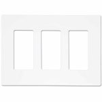 Legrand RWP263W Radiant 3-Gang Screwless Rocker Wall Plate - White