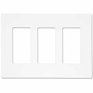 Legrand RWP263W Radiant 3-Gang Screwless Rocker Wall Plate - White