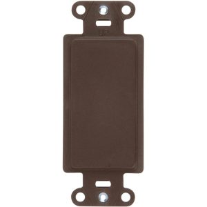 Legrand 325 Pass & Seymour Blank Decorator Outlet Strap - Brown
