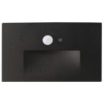 Lotus LSD03-3K-BK Step Light Horizontal with Motion Sensor & Photocell Black 120V 2.5W 3000K 80 lm Wet CRI 90+