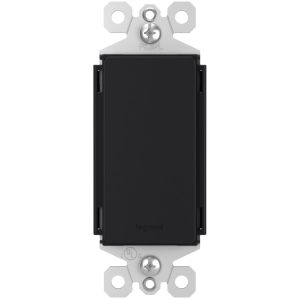 Legrand 326RBK Radiant Blank Decorator Wall Plate Insert - Black