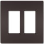 Legrand RWP262DBCC6 Radiant 2-Gang Screwless Rocker Wall Plate - Dark Bronze