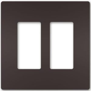 Legrand RWP262DBCC6 Radiant 2-Gang Screwless Rocker Wall Plate - Dark Bronze