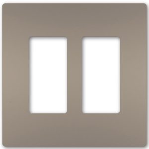 Legrand RWP262NI Radiant 2-Gang Screwless Rocker Wall Plate - Nickel