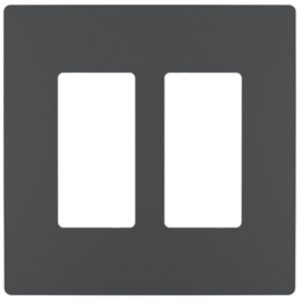 Legrand RWP262GCC6 Radiant 2-Gang Screwless Rocker Wall Plate - Graphite