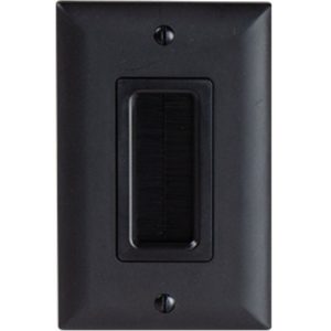 Legrand WP1014BKV1 On-Q 1-Gang Decorator Cable Access Wall Plate - Black