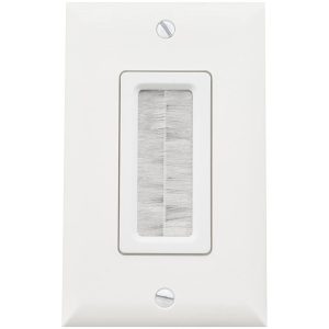 Legrand WP1014WHV1 On-Q 1-Gang Decorator Cable Access Wall Plate - White