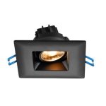 Lotus LSG3-40K-BK-15D 3" Square Regressed Gimbal 7.5W LED 4000K Black 15° 630 lm Type IC Air-Tight Wet ES CRI 90+