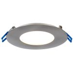 Lotus LY41RCD-41K-BN 4" Round Slim 12W LED 4100K Brushed Nickel 110° 800 lm Type IC Air-Tight Damp CRI 80