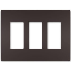 Legrand RWP263DBCC6 Radiant 3-Gang Screwless Rocker Wall Plate - Dark Bronze