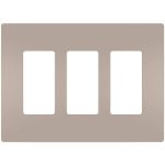 Legrand RWP263NI Radiant 3-Gang Screwless Decorative Wall Plate - Nickel