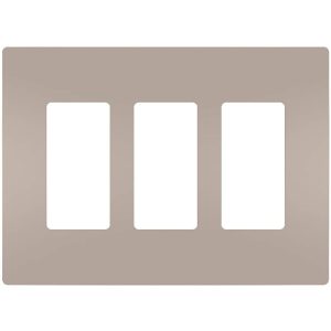 Legrand RWP263NI Radiant 3-Gang Screwless Decorative Wall Plate - Nickel