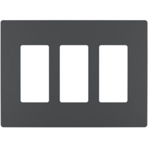 Legrand RWP263GCC6 Radiant 3-Gang Screwless Rocker Wall Plate - Graphite
