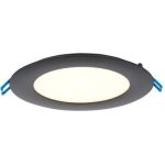 Lotus LY6RCS-41K-BK 6" Round Super Thin Original 12W LED 4100K Black 110° 800 lm Type IC Air-Tight Wet ES CRI 80