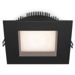 Lotus LL6SRG-30K-BK 6" Square Regressed Plenum 18W LED 3000K Black 90° 1020 lm Type IC Air-Tight Wet CRI 90+
