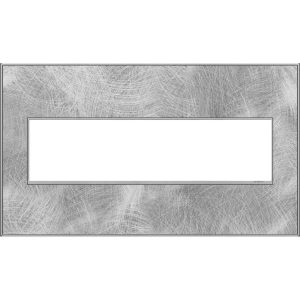 Legrand AWM4GSP4 adorne 4-Gang Screwless Wall Plate - Spiraled Stainless