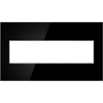 Legrand AWM4GMB4 adorne 4-Gang Screwless Wall Plate - Mirror Black