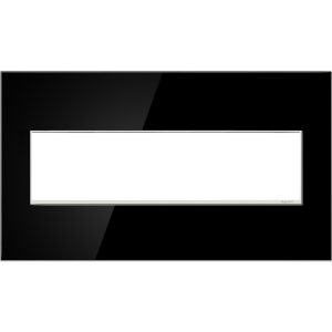Legrand AWM4GMB4 adorne 4-Gang Screwless Wall Plate - Mirror Black
