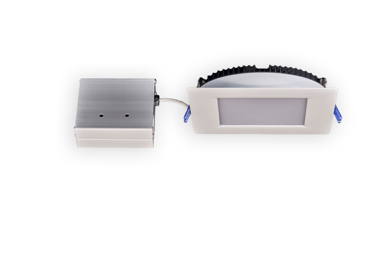 Lotus LY6S-41K-WH 6" Square Slim 14W LED 4100K White 110° 950 lm Type IC Air-Tight Wet CRI 80