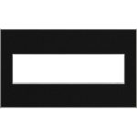 Legrand AWM4GBLS4 adorne Stainless 4-Gang Screwless Wall Plate - Black