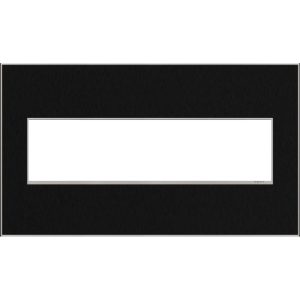 Legrand AWM4GBLS4 adorne Stainless 4-Gang Screwless Wall Plate - Black