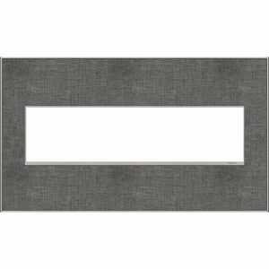 Legrand AWM4GSL4 adorne 4-Gang Screwless Wall Plate - Slate Linen