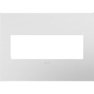 Legrand AWP3GPW4 adorne 3-Gang Screwless Wall Plate - Powder White