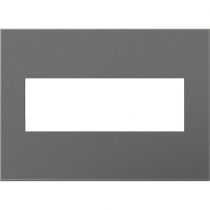 Legrand AWP3GMG4 Adorne 3-Gang Screwless Wall Plate - Magnesium