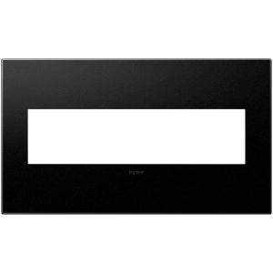 Legrand AWP4GGR4 Adorne 4-Gang Screwless Wall Plate - Graphite