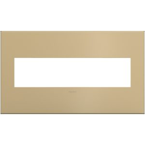 Legrand AWP4GGS4 adorne 4-Gang Screwless Wall Plate - Golden Sands
