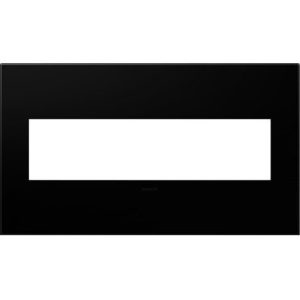 Legrand AWP4GNK4 adorne 4-Gang Screwless Wall Plate - Black Ink