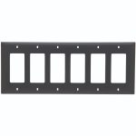 Legrand TP266 TradeMaster 6-Gang Decorator Wall Plate - Brown