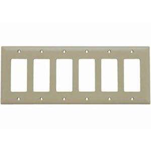 Legrand TP266I TradeMaster 6-Gang Decorator Wall Plate - Ivory