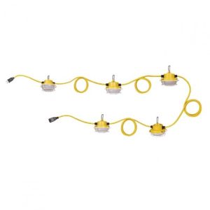 Light Efficient Design LED-9003-50K-5PK 40 Watt LED Temporary Work Lights-5 String-5000K-5,000 Lumens-120V