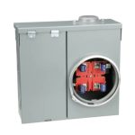 Square D CQRB100CP Outdoor Overhead/Underground Ring-Type 120/240V W/ Circuit Breaker 4 Jaw Main Breaker