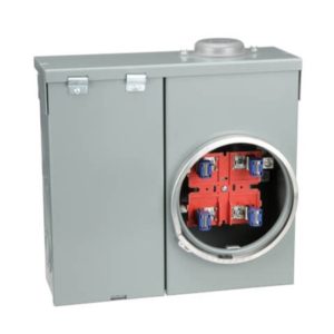 Square D CQRB100CP Outdoor Overhead/Underground Ring-Type 120/240V W/ Circuit Breaker 4 Jaw Main Breaker