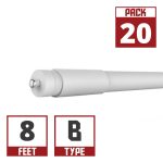 Light Efficient Design LED-42T82P-840DE96-G4 8ft LED T8 - 5040 Lumens - 4000K - 42W - Ballast Bypass