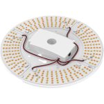 Light Efficient Design RP-B-CR-9N-12L-40K-WC RemPhos Base Drum-9 in.-LED Flush Mount Light Retrofit-Selectable CCT-White finish
